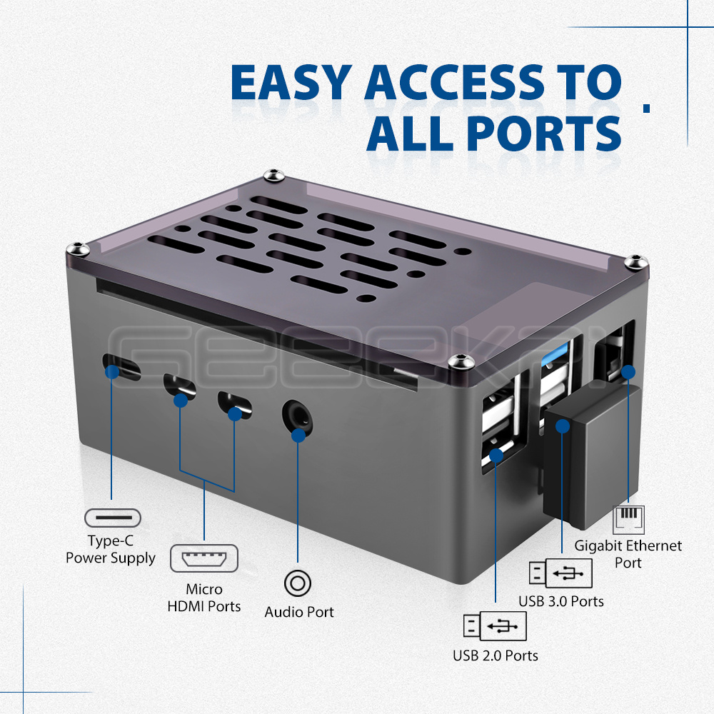 GeeekPi  Aluminum Brick Case B - Argon One V3 M.2 Nvme Case review and price